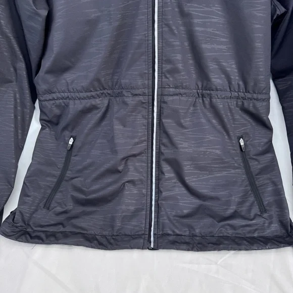 Lucy Windbreaker Jacket Black Gray Women's Medium Athleisure Lightweight Layer - Picture 3 of 13